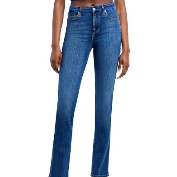 Jen7 by 7 for all mankind slim straight blue jeans size 2 - Picture 1 of 17